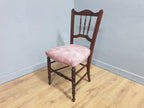 Vintage Antique Mahogany Ornate Spindle Back Turned Leg Bedroom Chair