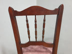 Vintage Antique Mahogany Ornate Spindle Back Turned Leg Bedroom Chair