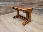 Mid Century Teak Nesting Tables Retro Chic Danish Inspired
