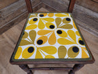 Antique Mahogany Framed Edwardian Hall Bedroom Chair Designer Fabric