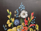 Mid Century Original Signed Framed Painting Of Still Life Flowers