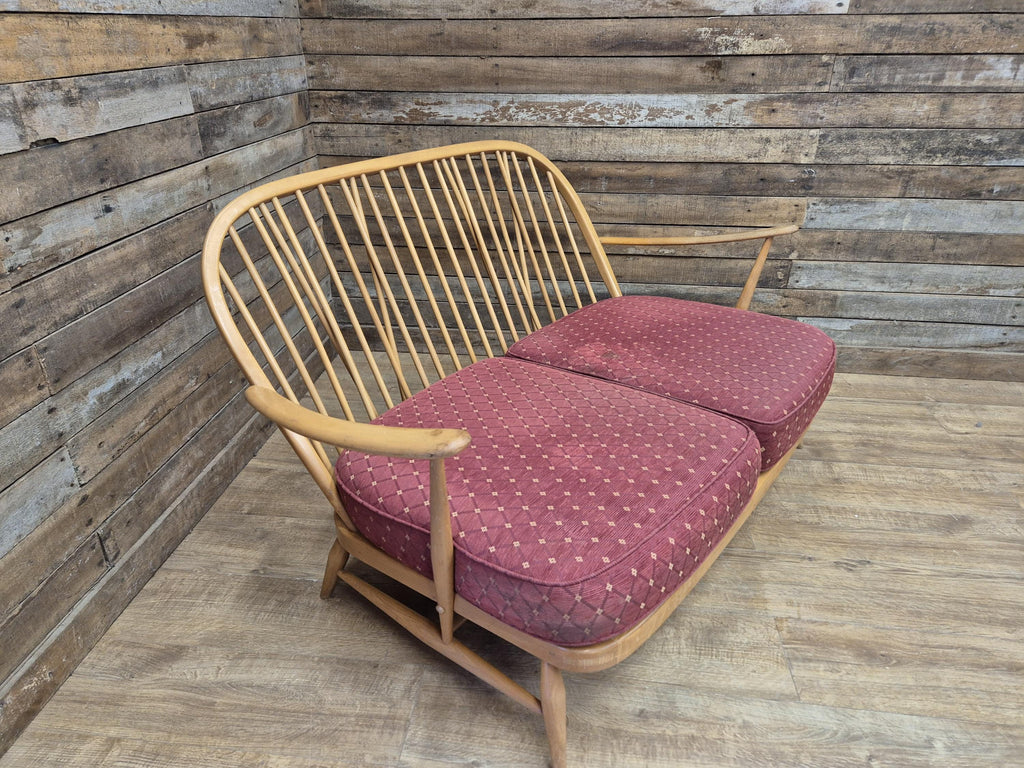 Mid Century Ercol Model 203 Two Seater Blonde Studio Couch Sofa Retro Chic