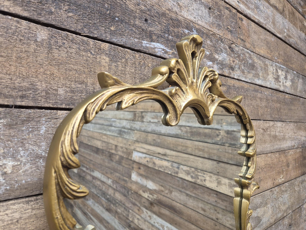Vintage Rococo Gold Gilt Style Ornate Mantle Wall Mirror