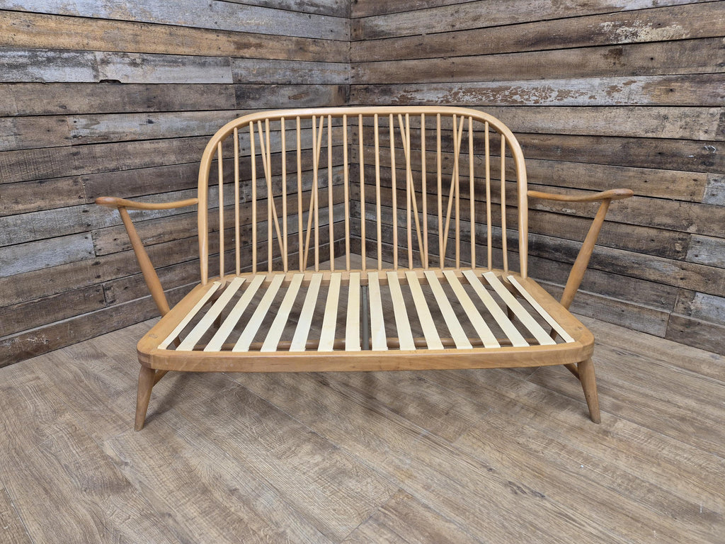 Mid Century Ercol Model 203 Two Seater Blonde Studio Couch Sofa Retro Chic