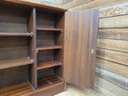 Mid Century Herbert E Gibbs Glazed Bookcase Cupboard Adjustable Shelves Vintage
