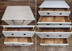 Antique Victorian Pine Distressed Painted Six Drawer Chest Graduating Drawers