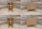 Mid Century Vintage Teak Style Formica Drop Leaf Dining Table Retro