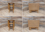Mid Century Vintage Teak Style Formica Drop Leaf Dining Table Retro