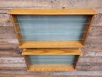 Two Vintage Model Cars Wall Mounted Display Cabinet Glass Shelves