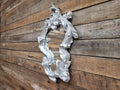 Vintage Shaped Silver Gilt Style Ornate Wall Mirror Rococo Style
