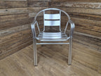 Set of 5 Aluminium Bistro Chairs Lightweight Stackable Cafe Garden Chairs