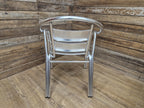 Set of 5 Aluminium Bistro Chairs Lightweight Stackable Cafe Garden Chairs