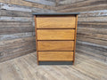 Mid Century Teak Chest of Drawers Olive Grey Green Melamine Top Retro Cabinet