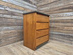 Mid Century Teak Chest of Drawers Olive Grey Green Melamine Top Retro Cabinet