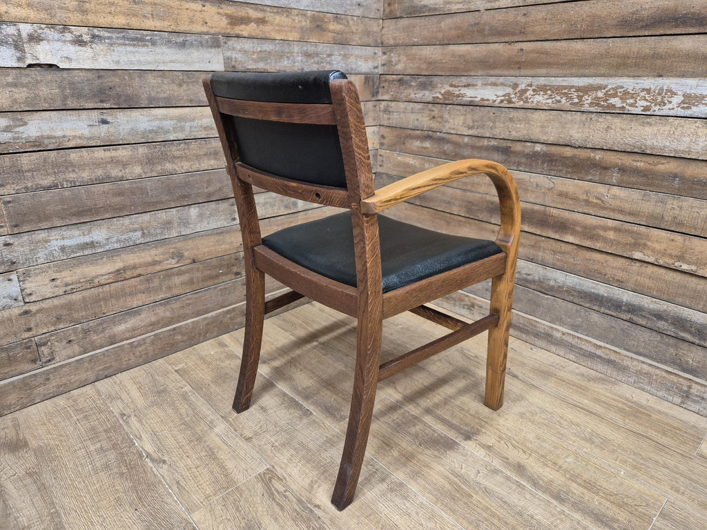 1956 Parker Knoll Oak Armchair Air Ministry AM Mid Century Office Chair
