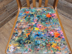 Mid Century Retro Hall Bedroom Chair Slat Back Renoir Velvet Upholstery