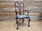 Antique Georgian Style Mahogany Claw Foot Armchair William Morris Bird Seat