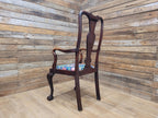 Antique Georgian Style Mahogany Claw Foot Armchair William Morris Bird Seat