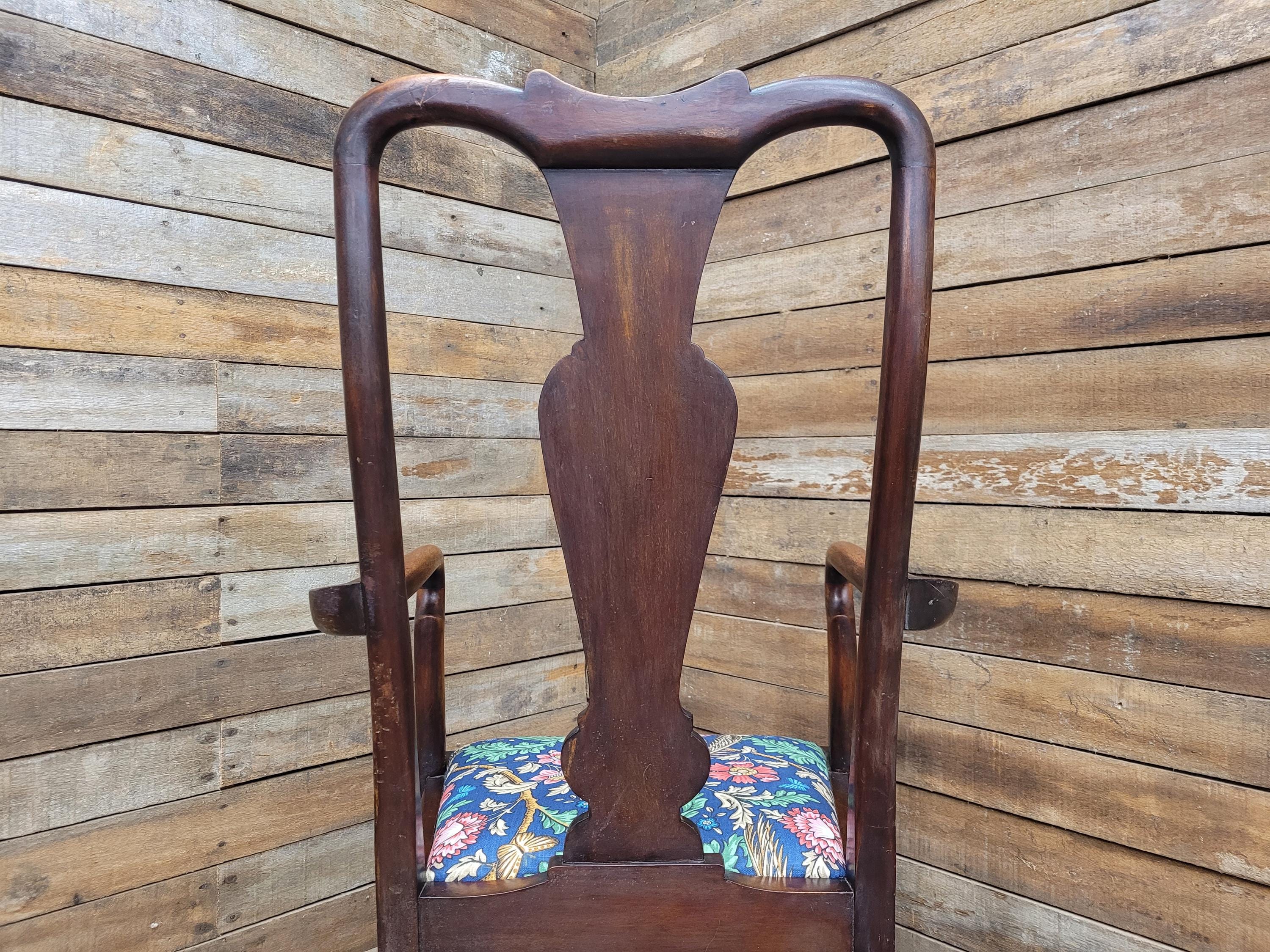Antique Georgian Style Mahogany Claw Foot Armchair William Morris Bird Seat
