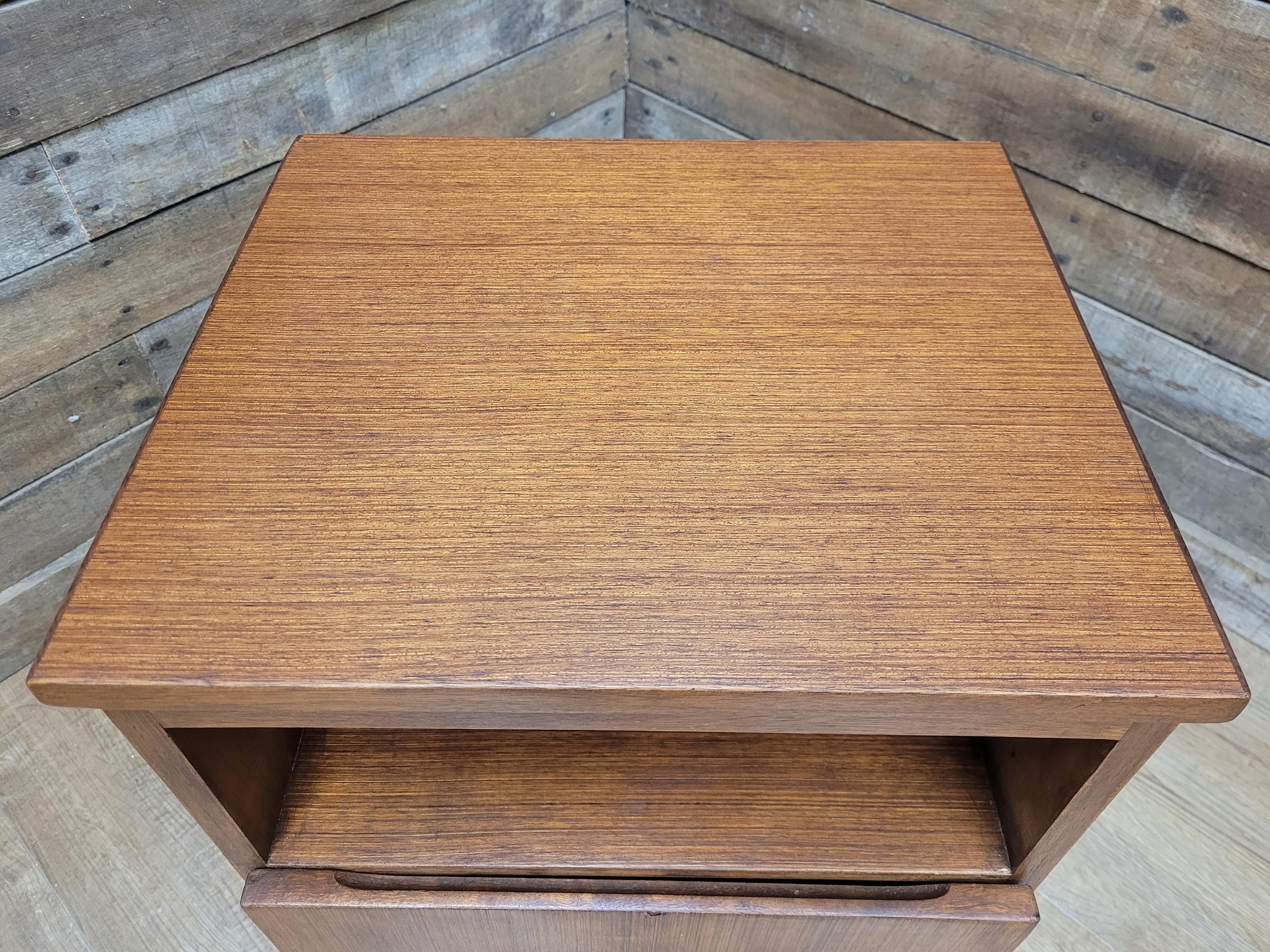Mid Century Meredew Afromosia Vintage Bedside Cabinet 1960s 1970s Retro Chic