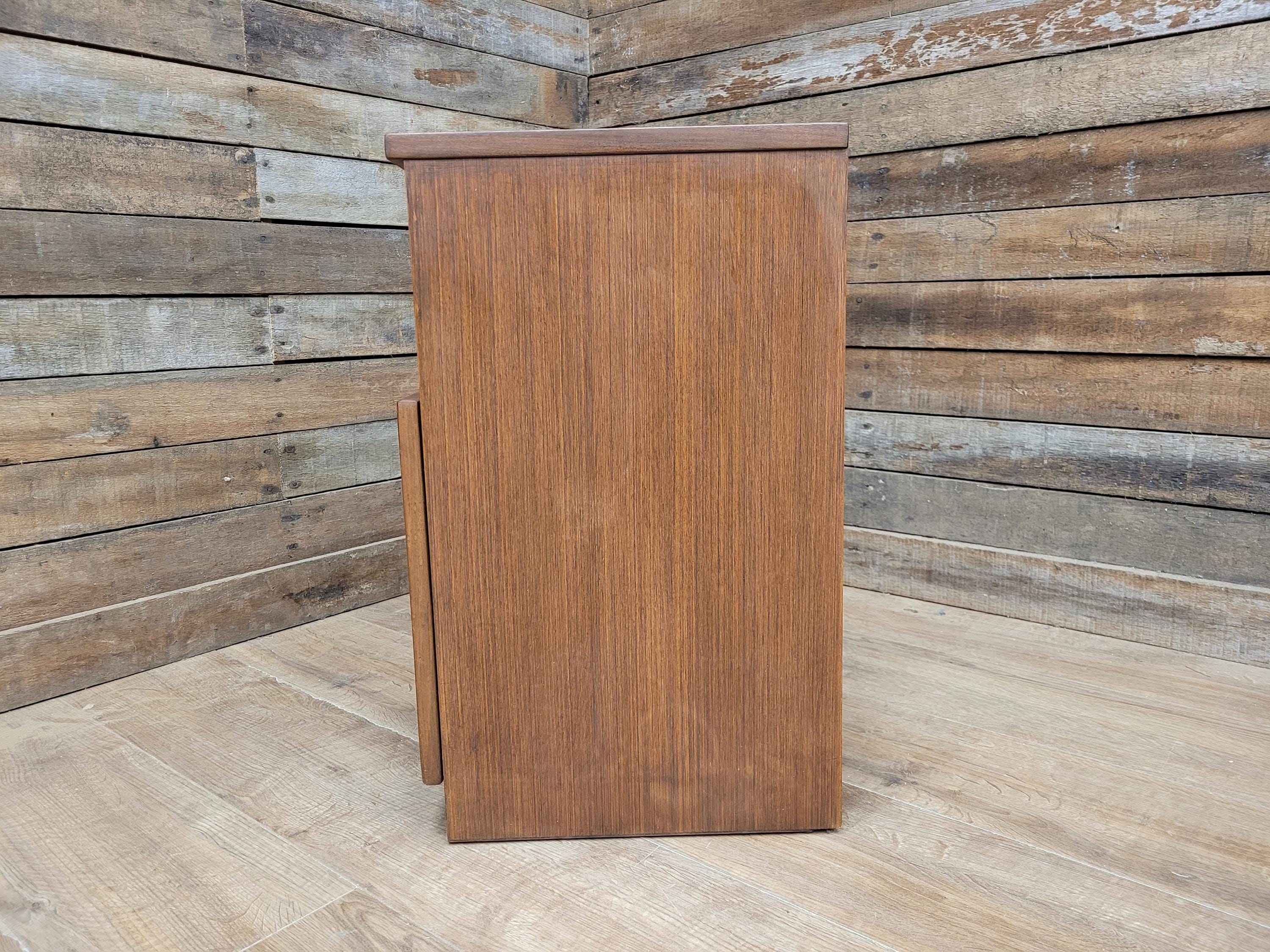 Mid Century Meredew Afromosia Vintage Bedside Cabinet 1960s 1970s Retro Chic