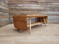 Ercol Model 456 Blonde Elm Drop Leaf Coffee Table Vintage Mid Century With Shelf