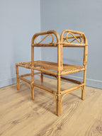 Mid Century Vintage Retro Bamboo Telephone Table