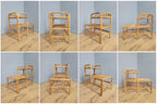 Mid Century Vintage Retro Bamboo Telephone Table