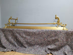 Antique Victorian Country House Art Nouveau Style Brass Fire Fender