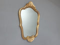 Vintage Ornate Distressed Gold Gilt Style Mirror Mantle Mirror