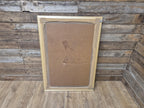 Vintage Gold Gilt Style Framed Bevel Edged Wall Mirror Light Blue Detail