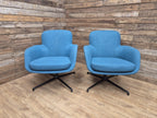 Pledge Toro Low Back Swivel Armchairs - Camira Blazer Abertay Blue - 8 Available