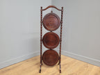Antique Oak Bobbin Folding Cake Stand Tea Table Afternoon Tea