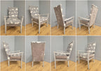 Mid Century Style Painted Grey Animal Print Armchair