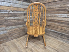 Vintage Wheel Back Country House Lyre Back Windsor Blonde Rocking Chair