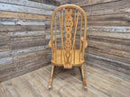 Vintage Wheel Back Country House Lyre Back Windsor Blonde Rocking Chair