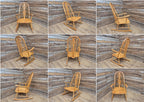 Vintage Wheel Back Country House Lyre Back Windsor Blonde Rocking Chair