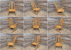 Vintage Wheel Back Country House Lyre Back Windsor Blonde Rocking Chair