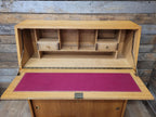 Retro Chic Mid Century Student Bureau Sliding Glass and Cupboard Doors