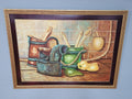 Large Original Colombian Oil Still Life "The Kitchen Table" Great Size #2