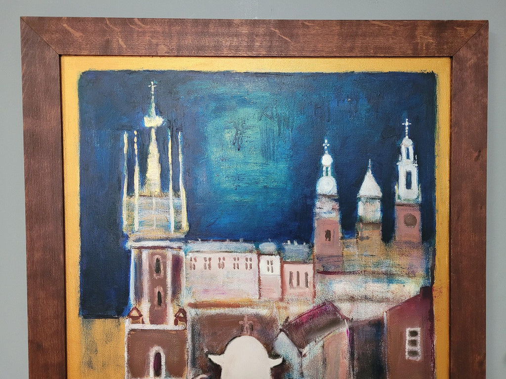 Original Polish Abstract St Marys Basilica Church in Krakow #5