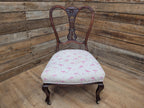 Pair Of Antique Victorian Mahogany Lyre Back Low Salon Chairs Bedroom Hall