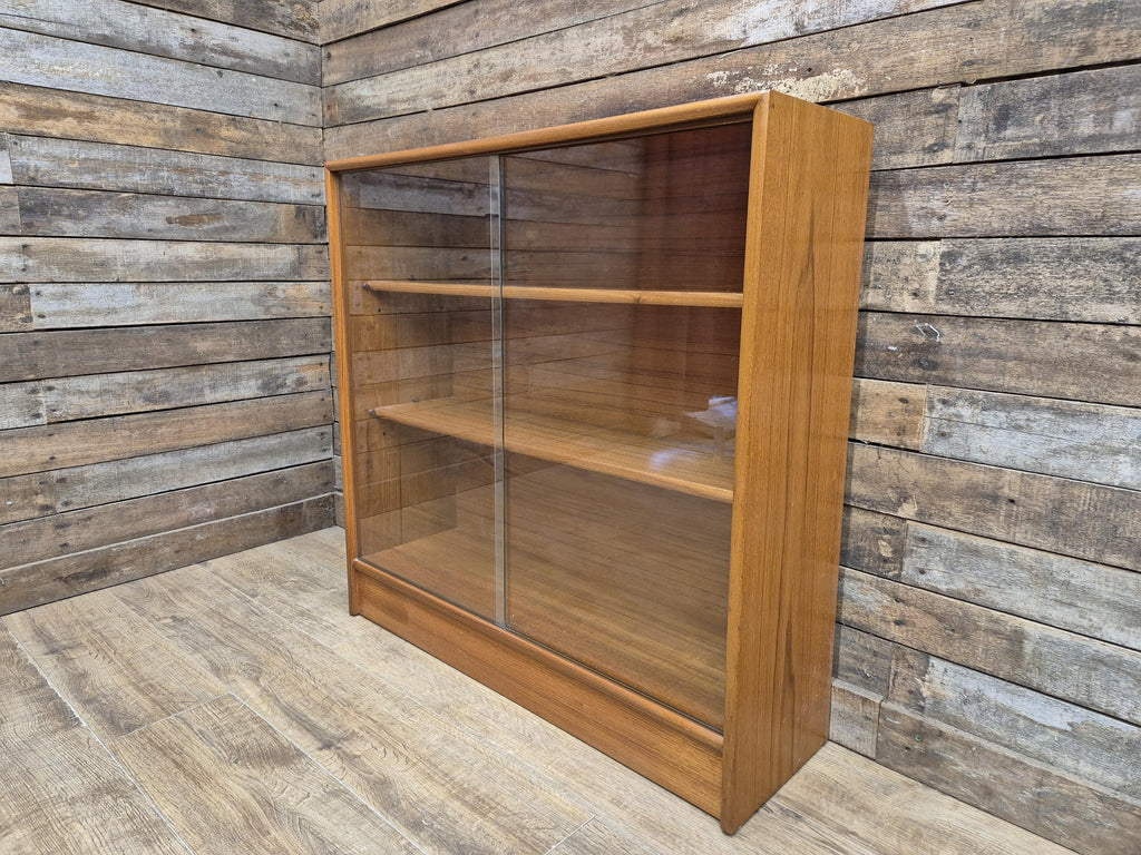 Vintage Mid-Century Teak Glazed Bookcase by Turnidge of London
