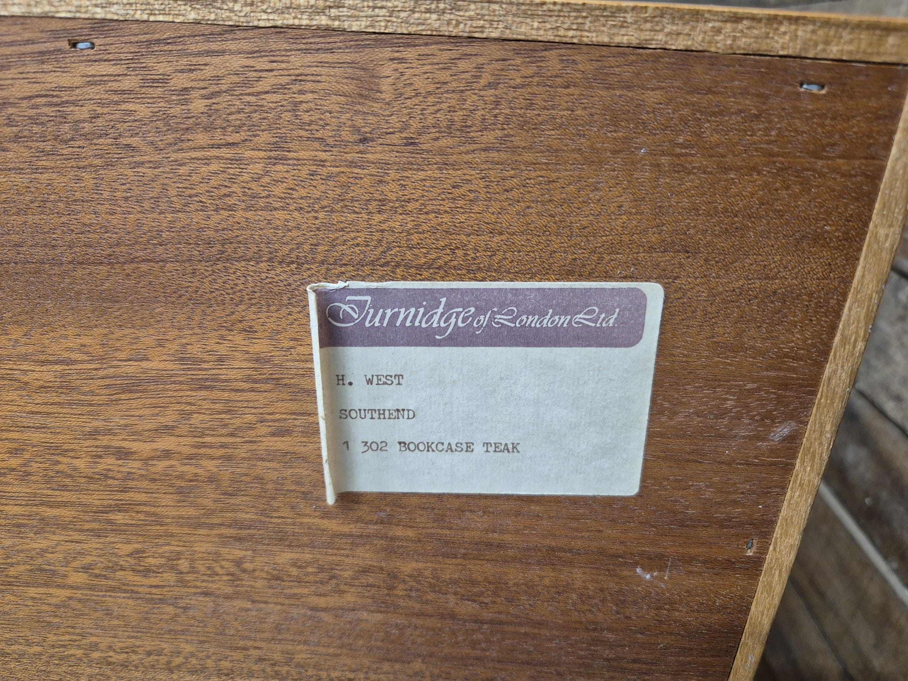 Vintage Mid-Century Teak Glazed Bookcase by Turnidge of London