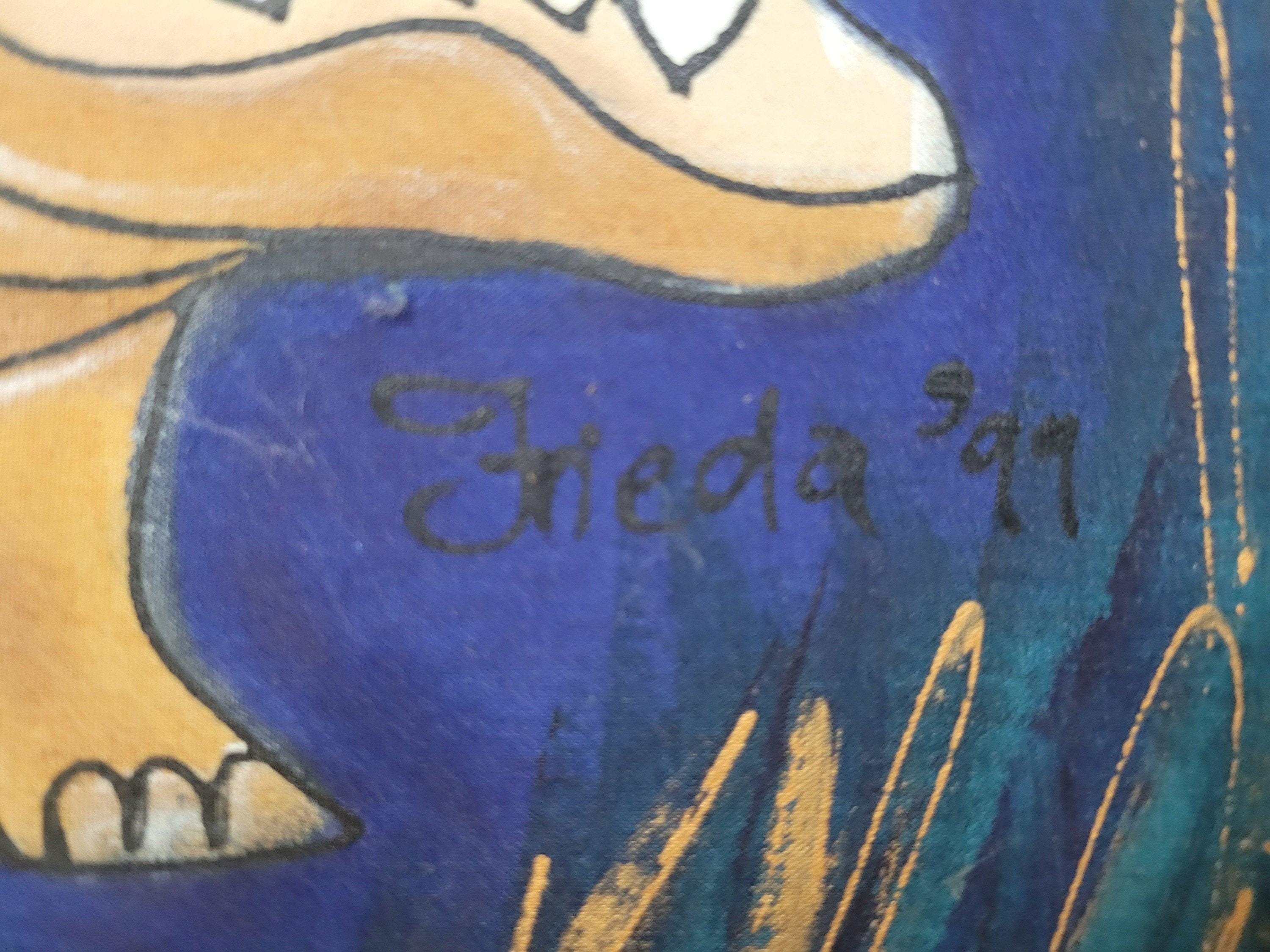 Original Framed Picture Of Hippo Signed Frieda #1