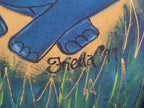 Original Framed Picture Of Elephant Signed Frieda #5