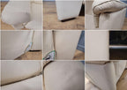 Quality Cream Leather Reclining Armchair