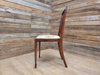 Vintage Mahogany Slat Back Hand Made Needlepoint Bedroom Chair