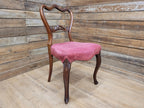 Pair Of Antique Victorian Mahogany Carved Balloon Back Salon Chairs Bedroom Hall