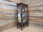 Antique Edwardian Inlaid Glazed Display Cabinet Butterfly Backed Drinks Cabinet